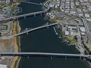 Portland City, OR, USA (2023) 3D Model preview