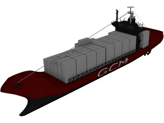 Cargo Ship 3D Model preview