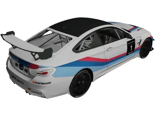 BMW M4 GT4 (2018) 3D Model preview