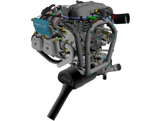 Rotax 915 iS Engine 3D Model preview