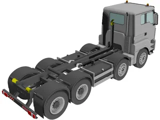 Man 8x4 Hookloader 3D Model preview
