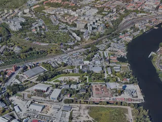 Szczecin City, Poland (2023) 3D Model preview