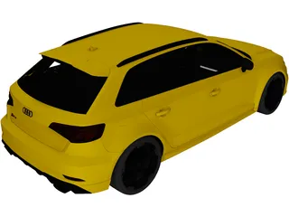 Audi RS3 Sportback (2018) 3D Model preview