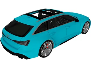 Audi RS6 Avant (2020) 3D Model preview
