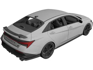 Hyundai Elantra N (2024) 3D Model preview