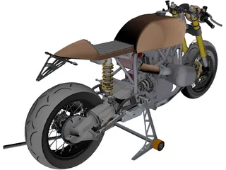 BMW R1100 Cafe Racer 3D Model preview