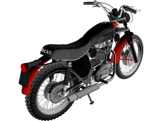 Ducati 350 Scrambler (1971) 3D Model preview