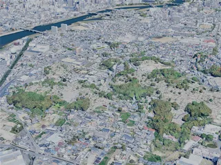 Okayama City, Japan (2025) 3D Model preview