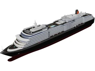 Queen Victoria Cruise Ship 3D Model preview
