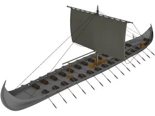 Gokstad 3D Model preview