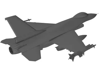 F-16 Fighting Falcon 3D Model preview