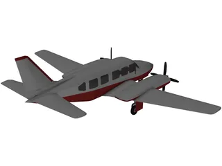 Piper PA-31 Navajo 3D Model preview