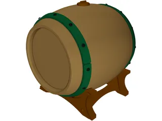 Barrel Beer 3D Model preview