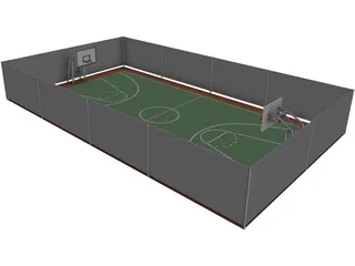 Basketball Area 3D Model preview