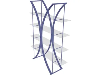 Book Shelf 3D Model preview