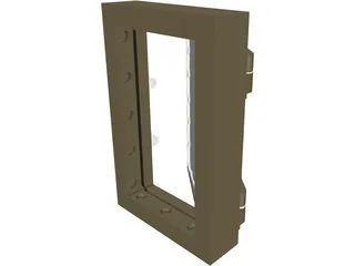 Steel Bank Vault Door 3D Model preview