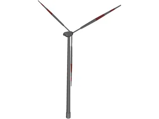 Wind Power Station 3D Model preview