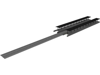 Railway Platform 3D Model preview