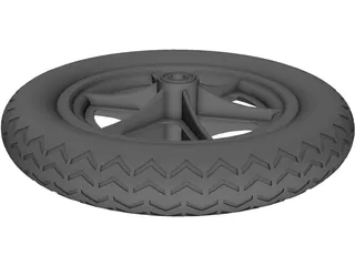 Wheel 12 Inch 3D Model preview