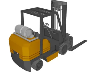 Forklift Toyota 3D Model preview