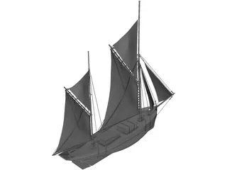Ketch 3D Model preview