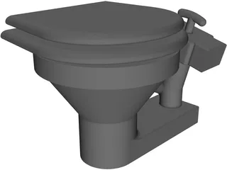 Marine Toilet 3D Model preview