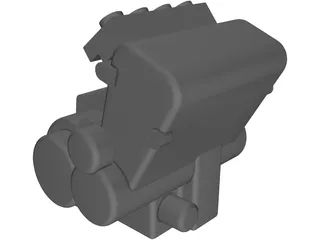 Suzuki Hayabusa Engine 3D Model preview