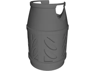 Propane Cylinder 3D Model preview