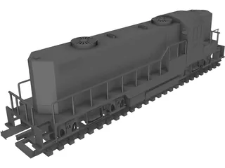 Santa Fe Toy Train 3D Model preview