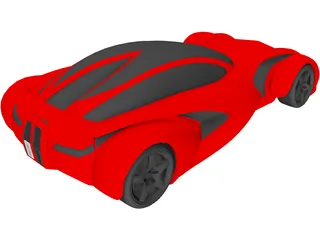 Super Car Concept 3D Model preview