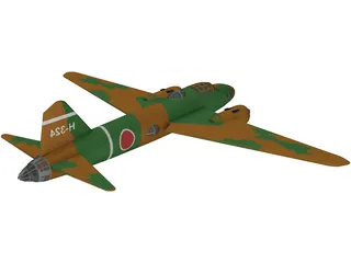 Mitsubishi G4M1 Betty 3D Model preview