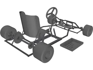 Racing Kart 3D Model preview
