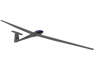 Glasflugel Glider 3D Model preview