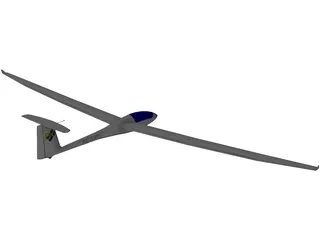 Ventus Glider 3D Model preview
