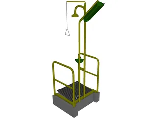 Safety Shower 3D Model preview