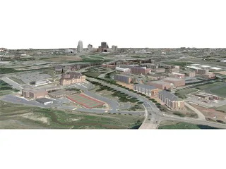 Winston-Salem City 3D Model preview