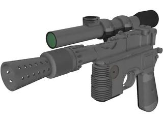 Star Wars DL-44 Blaster 3D Model preview