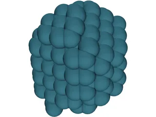 Diamond Crystal Molecule 3D Model preview