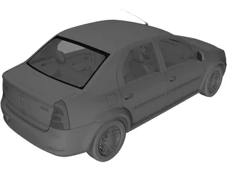 Renault (Dacia) Logan (2008) 3D Model preview