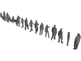 People Collection 3D Model preview