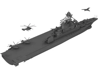 Aircraft Carrier KBNS 3D Model preview