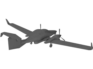 Diamond DA42 Twin Star 3D Model preview