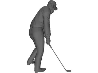 Golf Player 3D Model preview