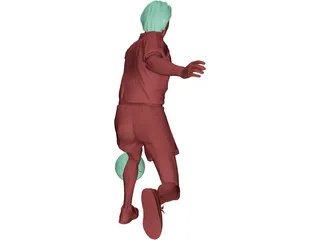 Football Player 3D Model preview