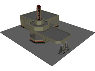 Service Station 3D Model preview