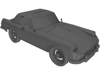MGB Sports Car 3D Model preview