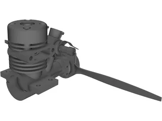 RC Airplane Model Engine 3D Model preview
