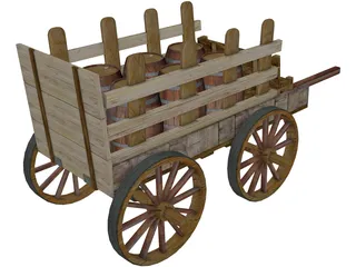 Cart of Barn 3D Model preview