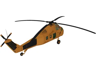 Sikorsky HUS-1 Seahorse 3D Model preview
