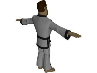 Martial Artist 3D Model preview